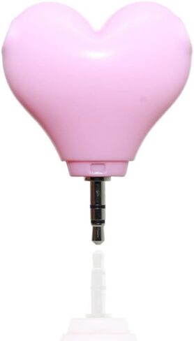 Milisten Dispenser 3. 5mm Heart Shape Headphone Splitter, 2 in 1 Stereo Audio Splitter, Portable Keychain Earphone Splitter () Universal Adapter in Saudi Arabia