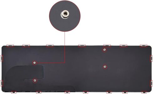 لوحة مفاتيح بديلة متوافقة مع HP EliteBook 755 G3 755 G4 850 G3 850 G4 Zbook 15U G3 مع إطار فضي بدون إضاءة خلفية ولا مؤشر in Kuwait