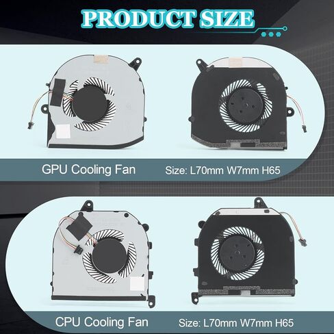 مروحة تبريد بديلة لوحدة المعالجة المركزية/وحدة معالجة الرسومات لجهاز Dell XPS 15 9570 XPS 15 7590، سلسلة Precision 5530 5540 لمروحة تبريد وحدة المعالجة المركزية/وحدة معالجة الرسومات للكمبيوتر المحمول الجديدة من Dell مع أدوات إصلاح in Kuwait