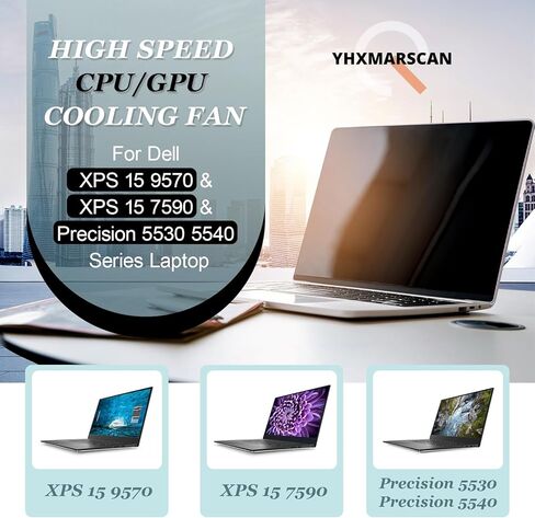 مروحة تبريد بديلة لوحدة المعالجة المركزية/وحدة معالجة الرسومات لجهاز Dell XPS 15 9570 XPS 15 7590، سلسلة Precision 5530 5540 لمروحة تبريد وحدة المعالجة المركزية/وحدة معالجة الرسومات للكمبيوتر المحمول الجديدة من Dell مع أدوات إصلاح in Kuwait