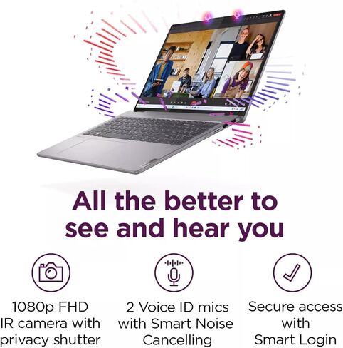 Lenovo Yoga 7 Convertible Laptop - with 8 in 1 External CD/DVD Drive AMD Ryzen 7 8840HS 16" WUXIA 2K Touch Backlit KB Fingerprint Reader Win 11 Pro & Office 2021 Lifetime (16GB DDR5 | 2TB SSD) in Saudi Arabia