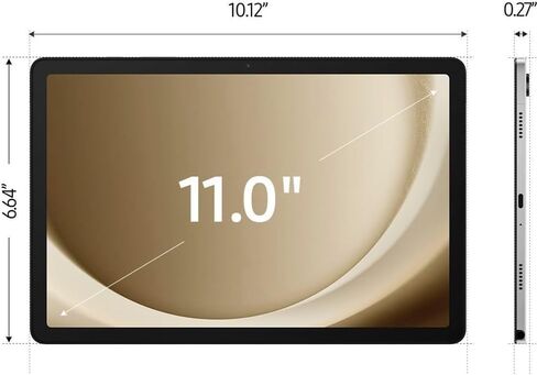 SAMSUNG Galaxy Tab A9+ (SM-X210), 128GB 8GB Ram, WiFi Only, 11" Display, International Version (Silver) (Renewed) in Saudi Arabia