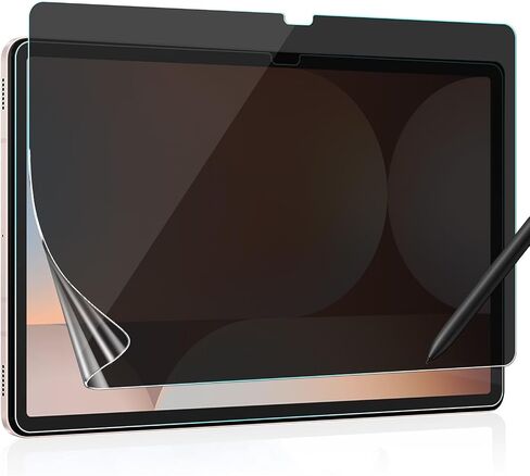 [عبوة من قطعتين لهاتف Samsung Galaxy Tab S10 Plus واقي شاشة للخصوصية، جراب واقي شاشة مرن مضاد للتجسس بصلابة 9H مناسب in Saudi Arabia