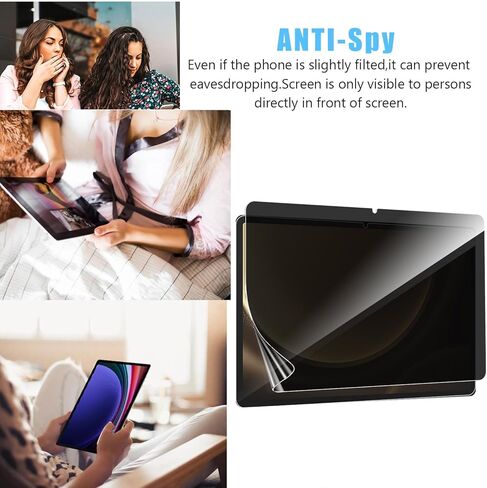 [عبوة من قطعتين لهاتف Samsung Galaxy Tab S10 Plus واقي شاشة للخصوصية، جراب واقي شاشة مرن مضاد للتجسس بصلابة 9H مناسب in Saudi Arabia