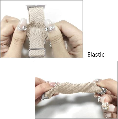 Braided Solo Loop Breathable Watch Band Compatible with Apple Watch Band 38mm 40mm 41mm 42mm 44mm 45mm 49mm,Stretchy Sport Strap for iWatch Series Ultra 8 7 6 5 4 3 2 1 SE Women Men in Saudi Arabia