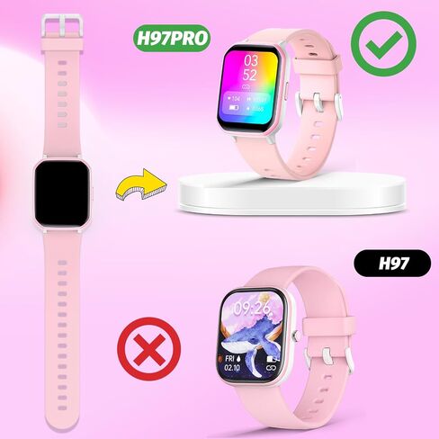 1 Pack Kids Watch Band Replacement For H97PRO, Breathable Soft Silicone Sport Wrist Strap Compatible Kids Watch in Saudi Arabia