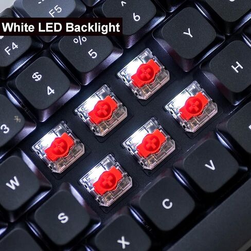 Keychron K5 Pro Wireless QMK/VIA Custom Mechanical Keyboard, 100% Full Size Layout 108 Key Programmable, Ultra-Slim White Backlit Low Profile Gateron Red Switch Bluetooth/Wired for Mac Windows Linux in Kuwait