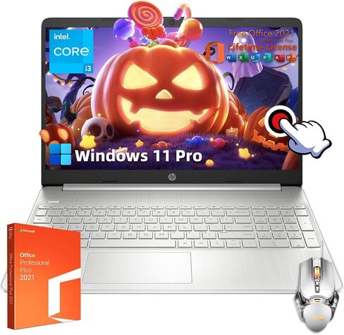 أحدث كمبيوتر محمول HP Business - شاشة لمس 15.6 بوصة، Intel Core i3-1215U، ذاكرة وصول عشوائي 32 جيجابايت، 1 تيرابايت SSD، رسومات Intel UHD، WiFi، بلوتوث، عمر بطارية طويل، Win 11 Pro، ترخيص مدى الحياة Office 2021 وماوس in Saudi Arabia