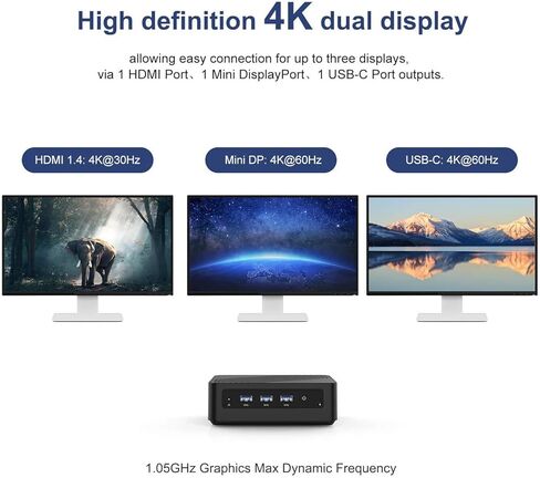 كمبيوتر صغير MINISFORUM U700 Core i5-5257U، كمبيوتر صغير، ذاكرة وصول عشوائي 8 جيجابايت قابلة للترقية + 128 جيجابايت SSD، مخرجات ثلاثية HDMI/Mini DP/USB-C، منفذ إيثرنت 2X، يدعم نظام التشغيل Chromium & Linux، التمهيد PXE وWOL in Kuwait