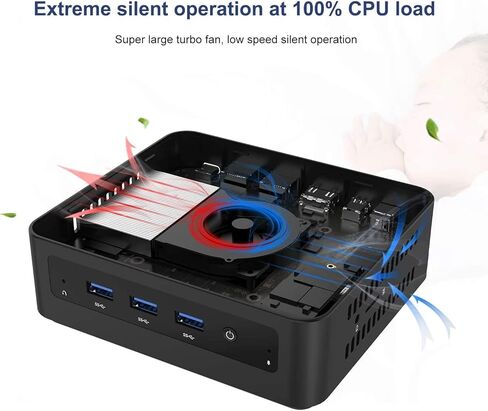 كمبيوتر صغير MINISFORUM U700 Core i5-5257U، كمبيوتر صغير، ذاكرة وصول عشوائي 8 جيجابايت قابلة للترقية + 128 جيجابايت SSD، مخرجات ثلاثية HDMI/Mini DP/USB-C، منفذ إيثرنت 2X، يدعم نظام التشغيل Chromium & Linux، التمهيد PXE وWOL in Kuwait