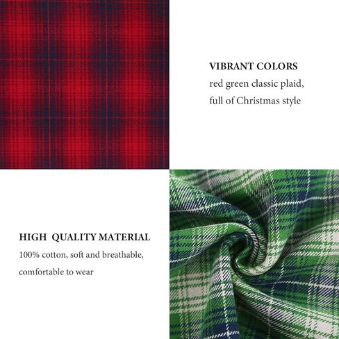 Christmas Dog Bandanas Plaid Dog Scarf Bib Xmas Classic Red Green Christmas Plaid Dogs Bandanas for Medium Large Dogs Boy and Girl Pets (Christmas-1, X-Large) in Saudi Arabia