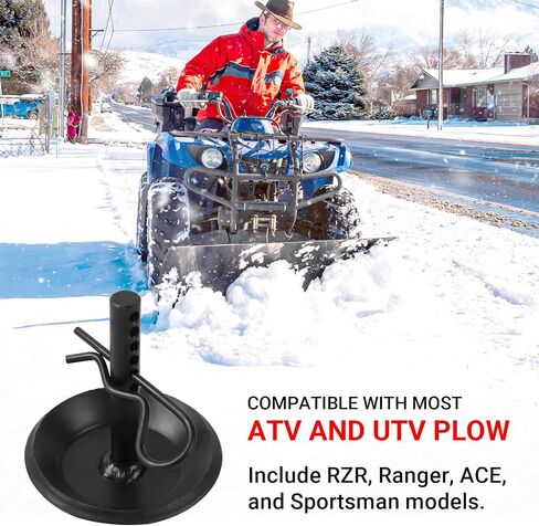 (عبوتان) أحذية تزلج بديلة لمحراث الثلج - تستبدل الجزء ATV UTV Polaris K-Plough Nos 2205071 و2208864 - قاعدة مقاومة للانزلاق من الفولاذ الصلب - مع دبابيس كوتر سريعة التحرير in Kuwait