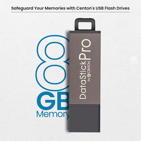 محرك فلاش Centon Electronics DataStick Pro USB 2.0، محرك فلاش USB سعة 4 جيجابايت، رمادي in Kuwait
