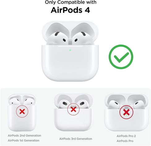 Compatible AirPods 4th Generation Clear Case, Soft TPU Airpods 4 Case with Keychain, Shockproof Protective Wireless Charging Cover for Apple AirPods 4 Gen Case Women Men (Duck&Flower) in Saudi Arabia