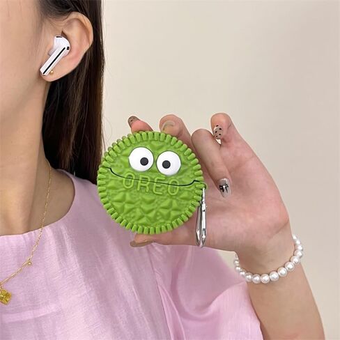 حافظة سيليكون Folaxshoo متوافقة مع هاتف Samsung Galaxy Buds3 Pro وGalaxy Buds 3 (2024) مع سلسلة مفاتيح [تصميم كرتوني] (صوت) in Saudi Arabia