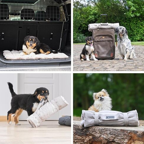 Small Rectangular Anthracite Dog and Cat Bed - Relieves and Preserves Joints - Reversible Summer/Winter mat and Easy to Carry - Machine Washable and Does Not Deform in Saudi Arabia