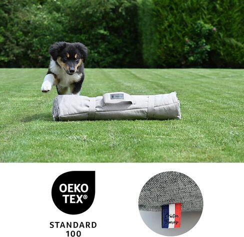 Small Rectangular Anthracite Dog and Cat Bed - Relieves and Preserves Joints - Reversible Summer/Winter mat and Easy to Carry - Machine Washable and Does Not Deform in Saudi Arabia