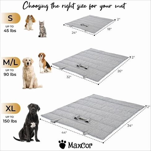 Small Rectangular Anthracite Dog and Cat Bed - Relieves and Preserves Joints - Reversible Summer/Winter mat and Easy to Carry - Machine Washable and Does Not Deform in Saudi Arabia
