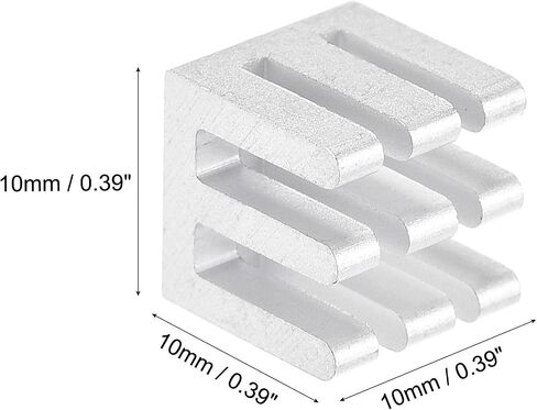 Uxcell 15x15x8mm مشعات إلكترونية ذاتية اللصق من الألومنيوم لـ IC، MOS 20 قطعة in Kuwait