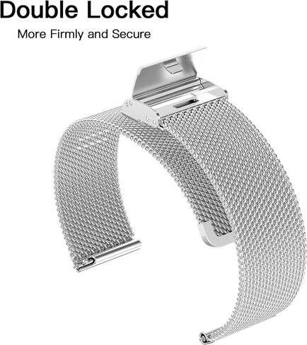 E ECSEM Metal Loop Bands Compatible for Spade Health Smartwatch 4 Adjustable Stainless Steel Replacement Wristbands Quick Release Watch Strap for Spade Health Smartwatch 4 Smart Watch for Women Men in Saudi Arabia