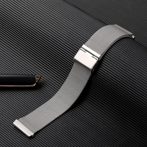 E ECSEM Metal Loop Bands Compatible for Spade Health Smartwatch 4 Adjustable Stainless Steel Replacement Wristbands Quick Release Watch Strap for Spade Health Smartwatch 4 Smart Watch for Women Men in Saudi Arabia