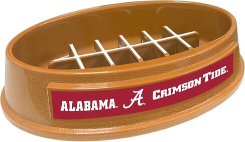 NCAA Super-Bowl - وعاء تغذية الكلاب البطيء من ألاباما كريمسون تايد. وعاء القطط ذو تصميم كرة القدم البطيء من أجل الهضم الصحي. وعاء للحيوانات الأليفة غير قابل للانزلاق للكلاب والقطط الكبيرة والصغيرة in Saudi Arabia