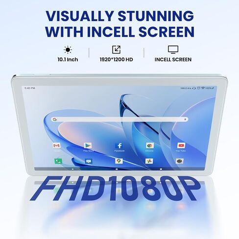 2025 Latest Android 14 Tablet 4G Cellular, 5G WIFI Tablet 14GB RAM(8GB+6GB)+128GB ROM+1TB Expandable, Tablet 10.1 Inch Incell Screen, 2 in 1 Tablet Octa-Core 7000mAh Battery, Bluetooth/GPS/13MP+8MP in Kuwait