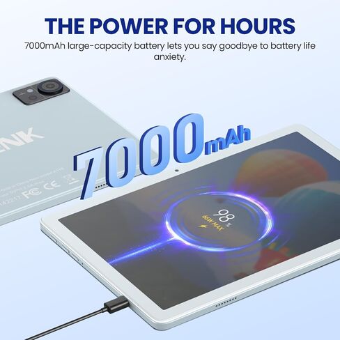 2025 Latest Android 14 Tablet 4G Cellular, 5G WIFI Tablet 14GB RAM(8GB+6GB)+128GB ROM+1TB Expandable, Tablet 10.1 Inch Incell Screen, 2 in 1 Tablet Octa-Core 7000mAh Battery, Bluetooth/GPS/13MP+8MP in Kuwait