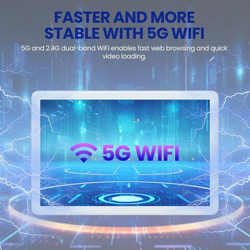 2025 Latest Android 14 Tablet 4G Cellular, 5G WIFI Tablet 14GB RAM(8GB+6GB)+128GB ROM+1TB Expandable, Tablet 10.1 Inch Incell Screen, 2 in 1 Tablet Octa-Core 7000mAh Battery, Bluetooth/GPS/13MP+8MP in Kuwait