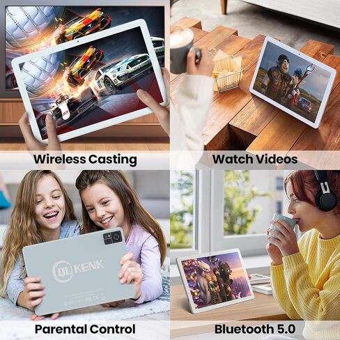 2025 Latest Android 14 Tablet 4G Cellular, 5G WIFI Tablet 14GB RAM(8GB+6GB)+128GB ROM+1TB Expandable, Tablet 10.1 Inch Incell Screen, 2 in 1 Tablet Octa-Core 7000mAh Battery, Bluetooth/GPS/13MP+8MP in Kuwait