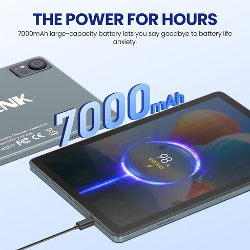2025 Latest Android 14 Tablet 4G Cellular, 5G WIFI Tablet 14GB RAM(8GB+6GB)+128GB ROM+1TB Expandable, Tablet 10.1 Inch Incell Screen, 2 in 1 Tablet Octa-Core 7000mAh Battery, Bluetooth/GPS/13MP+8MP in Kuwait