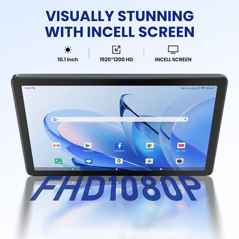 2025 Latest Android 14 Tablet 4G Cellular, 5G WIFI Tablet 14GB RAM(8GB+6GB)+128GB ROM+1TB Expandable, Tablet 10.1 Inch Incell Screen, 2 in 1 Tablet Octa-Core 7000mAh Battery, Bluetooth/GPS/13MP+8MP in Kuwait