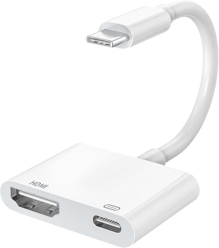 USB C to HDMI Adapter for iPhone 16 15 to TV, Type C Digital AV Adapter 4K Sync Screen Connector Cable for iPhone 16/16 Plus/16 Pro/16 Pro Max/15/15 Plus/15 Pro/15 Pro Max to HDTV Projector Monitor in Saudi Arabia