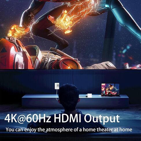 USB C to HDMI Adapter for iPhone 16 15 to TV, Type C Digital AV Adapter 4K Sync Screen Connector Cable for iPhone 16/16 Plus/16 Pro/16 Pro Max/15/15 Plus/15 Pro/15 Pro Max to HDTV Projector Monitor in Saudi Arabia