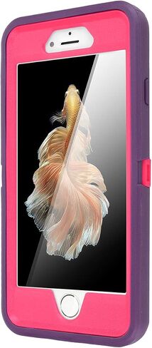 iPhone 6 Case, iPhone 6S Case [HEAVY DUTY] AICase® Built-in Screen Protector Tough 3 in 1 Rugged Shorkproof Cover for Apple iPhone 6/6S (Black) in Saudi Arabia