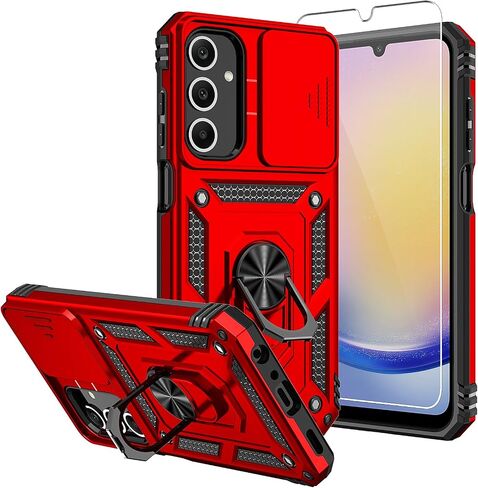 for Samsung Galaxy A25 5G Phone Case,Galaxy A25 5G Case,with Screen Protectors and Camera Cover,[Military Grade] 16ft.Drop Tested Cover with Magnetic Kickstand Protective Case for Samsung A25 5G, Blue in Kuwait