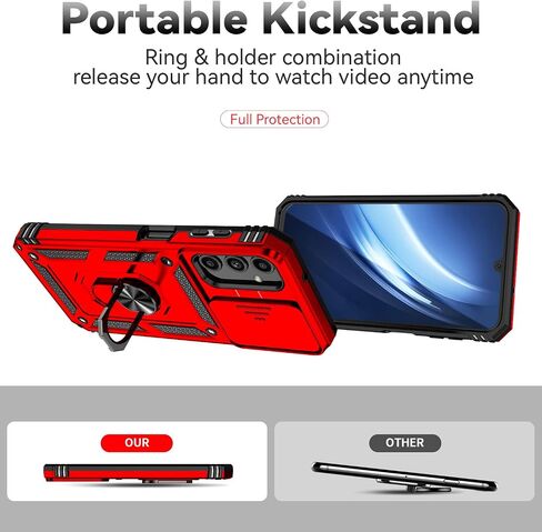 for Samsung Galaxy A25 5G Phone Case,Galaxy A25 5G Case,with Screen Protectors and Camera Cover,[Military Grade] 16ft.Drop Tested Cover with Magnetic Kickstand Protective Case for Samsung A25 5G, Blue in Kuwait