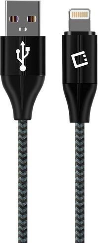 Lightning USB Charging Cable Compatible for iPhones 14 Pro Max Mini SE 13 12 11 XS XR X iPod, iPad Pro Air Mini Braided Cable (Made for iPhone) Apple MFI Certified (6-FT Black) in Saudi Arabia