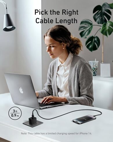 Anker Flow Cable, USB-A to Lightning Cable, Durable and Fast 6 ft Fast Charging USB 2.0 Cable, for iPhone 14/13 / 12 / iPad Air/Mini/Pro, iPod Nano, AirPods, and More (Cord Organizer Included) in Saudi Arabia