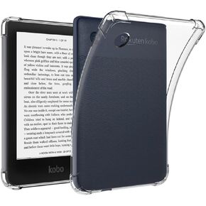 Clear Case for Kobo Clara 2E 6", Anti-Scratch Transparent Soft TPU Silicone Drop Bumper Protective Cover for Kobo Clara 2E 6 Inch,Clear