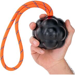 Monster K9 Ultra Durable Rumble Rope Ball - XL Dog Ball - Lifetime Replacement - Medium & Large Breeds - Aggressive Chewers - Chew, Tug, & Fetch Dog Toy - Made in USA - Reward Toy Used by K9's - 4.5"