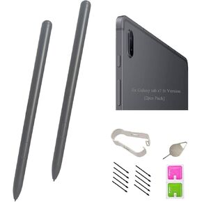 [2pcs Pen Pack] Galaxy Tab S7 fe s Pen Replacement,(Without Bluethooth) Stylus Pen Replacement Pen Parts for Samsung Galaxy Tab S7 fe T730 T733 T736B 12.4 Inches (Black)