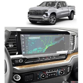 لـ 2025 Chevy Silverado 1500 Screen Protector - 2025 2024 2023 2022 Chevy Silverado 1500/2500HD/3500HD ملحقات 9H زجاج مقسى 13.4 بوصة ملاحة GPS شاشة لمس مضادة للوهج للخدش غير لامعة in Kuwait