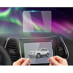 Tempered Glass Screen Protector Foil Compatible with 2023 2022 2021 2020 2019 Jeep Cherokee 8.4 Inch Infotainment Radio Touchscreen Cover Accessories Protective Film 9H Anti-Fingerprint HD
