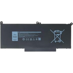 F3YGT Laptop Battery for Dell Latitude 7280 7290 7380 7390 7480 7490 Series PS28S PS28S001 PS28S002 P29S P29S001 P29S002 P73G P73G001 P73G002 451-BBYE 453-BBCF DM3WC DM6WC 2X39G KG7VF 7.6V 60WH