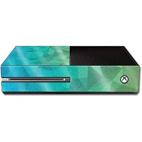 MightySkins Glossy Glitter Skin for Microsoft Xbox One - Blue Green Polygon | Protective, Durable High-Gloss Glitter Finish | Easy to Apply, Remove, and Change Styles | Made in The USA