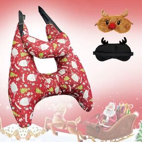 Cute Cartoon Travel Pillow Suit, Kids & Adults Car Neck Head Support Cushion Set,Travel car seat Safety Pillow,h Shape car Sleeping Pillow Kids,Pillow case can be Disassembled and Washed (B)