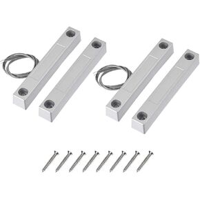 uxcell Rolling Door Contact Magnetic Reed Switch Alarm with 3 Wires for N.O./N.C. Applications MC-58 2Set
