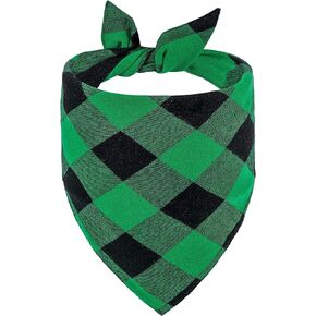 Petitebella Plaid Pet Bandana (Purple/Black, Large)