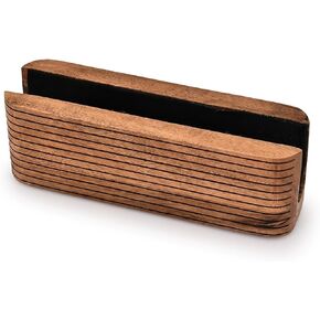 Kimona Laptop Stands Acacia Wood Vertical Laptop Holder for Desk Suitable for laptops of Various thicknesses and Sizes (8" X 2.3" X 2.5")